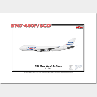 Boeing B747-400F/SCD - Silk Way West Airlines (Art Print) Posters and Art